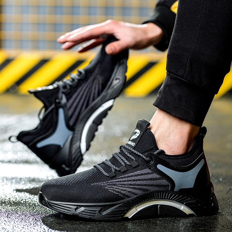 Buty robocze S1P z podeszwą ochronną dla mężczyzn – lekkie z przewiewną cholewką