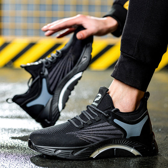 Buty robocze S1P z podeszwą ochronną dla mężczyzn – lekkie z przewiewną cholewką