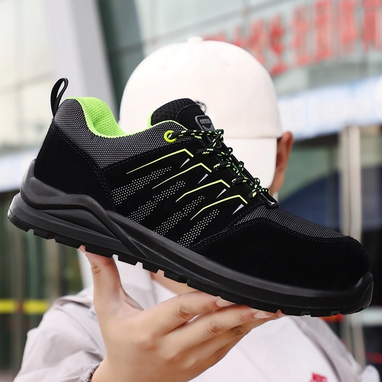 Buty robocze męskie z kevlarową wkładką - lekkie, stalowy nosek, oddychające
