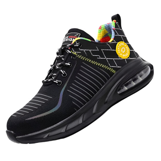Buty robocze z noskiem metalowym dla mężczyzn – lekkie z przewiewną cholewką