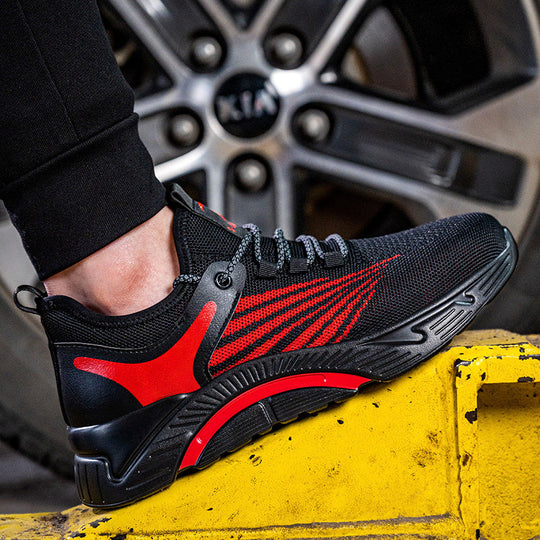 Buty robocze S1P z podeszwą ochronną dla mężczyzn – lekkie z przewiewną cholewką