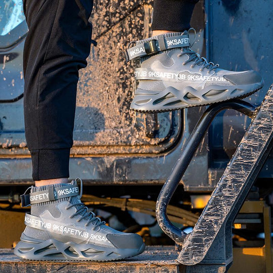 Buty robocze męskie lekkie ze stalowym noskiem - kevlar i antypoślizgowe