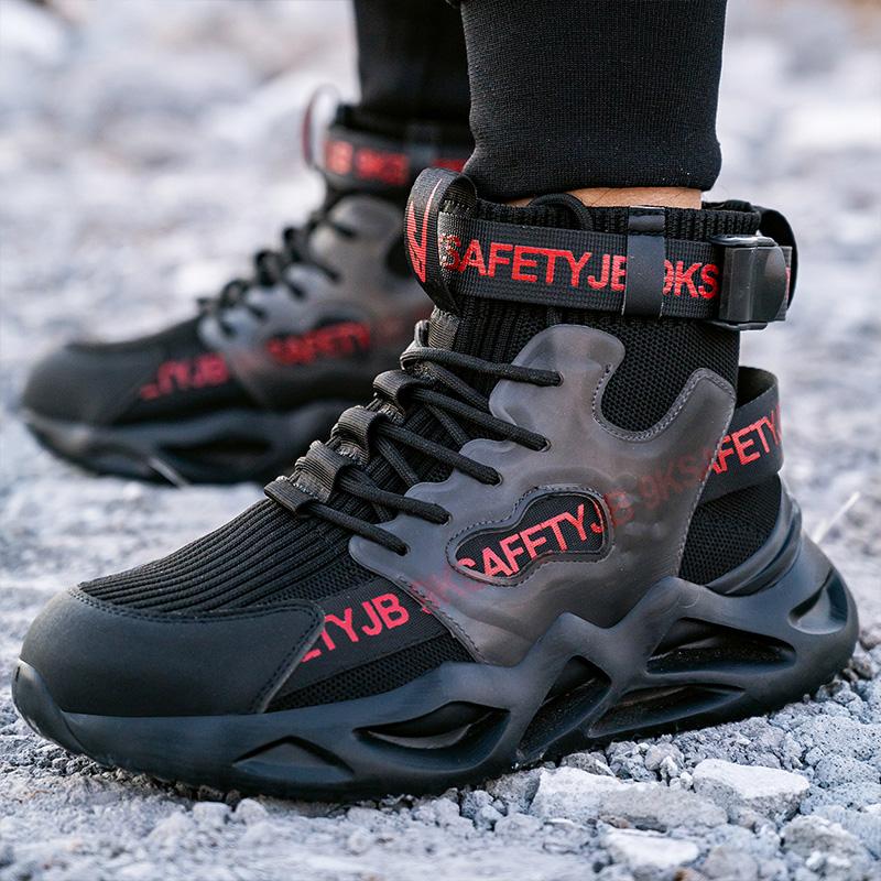 Buty robocze męskie lekkie ze stalowym noskiem - kevlar i antypoślizgowe