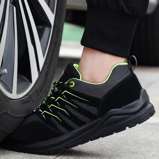 Buty robocze męskie z kevlarową wkładką - lekkie, stalowy nosek, oddychające