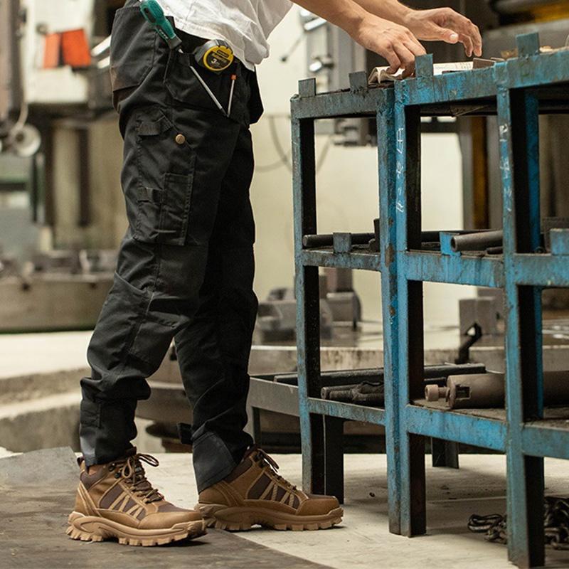 Buty robocze męskie kevlar z noskiem stalowym - oddychające i antypoślizgowe