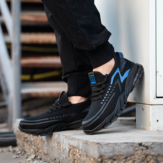 Buty robocze sportowe z noskiem metalowym dla mężczyzn – lekkie z przewiewną cholewką