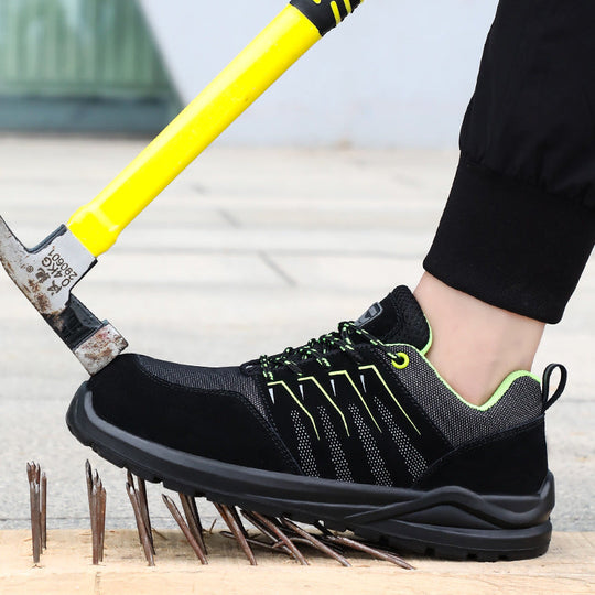 Buty robocze męskie z kevlarową wkładką - lekkie, stalowy nosek, oddychające