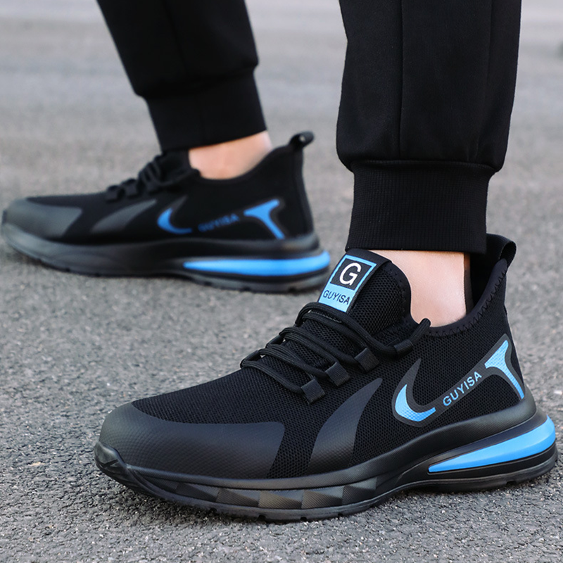 Buty robocze męskie – lekkie z metalowym noskiem i ochronną cholewką