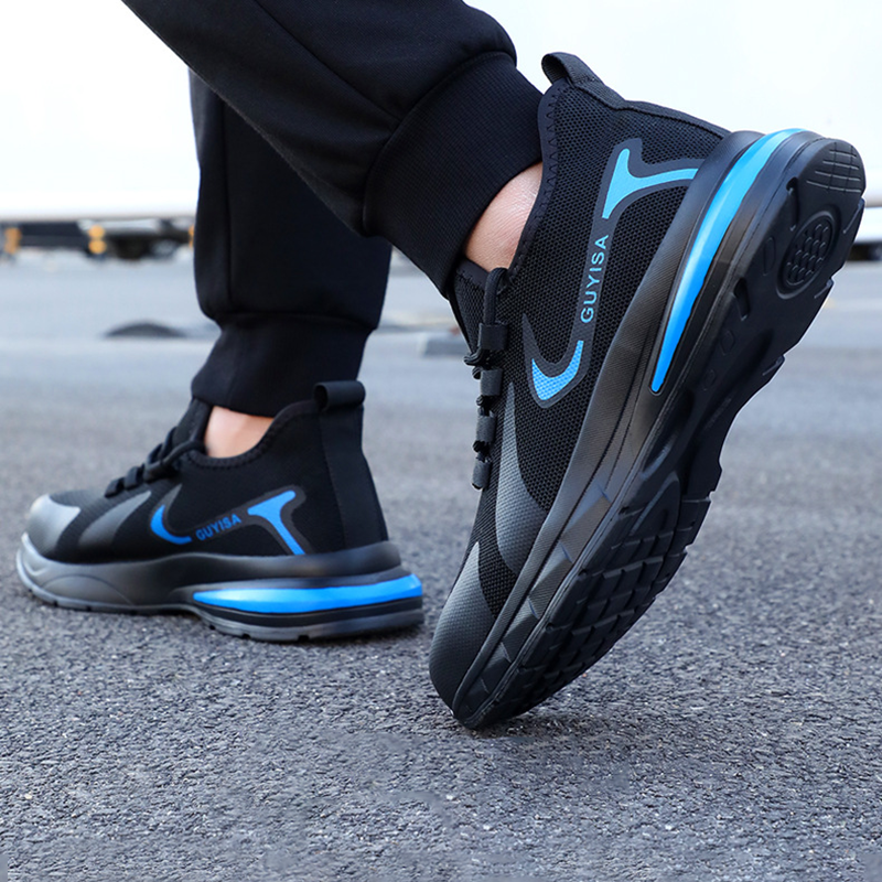 Buty robocze męskie – lekkie z metalowym noskiem i ochronną cholewką