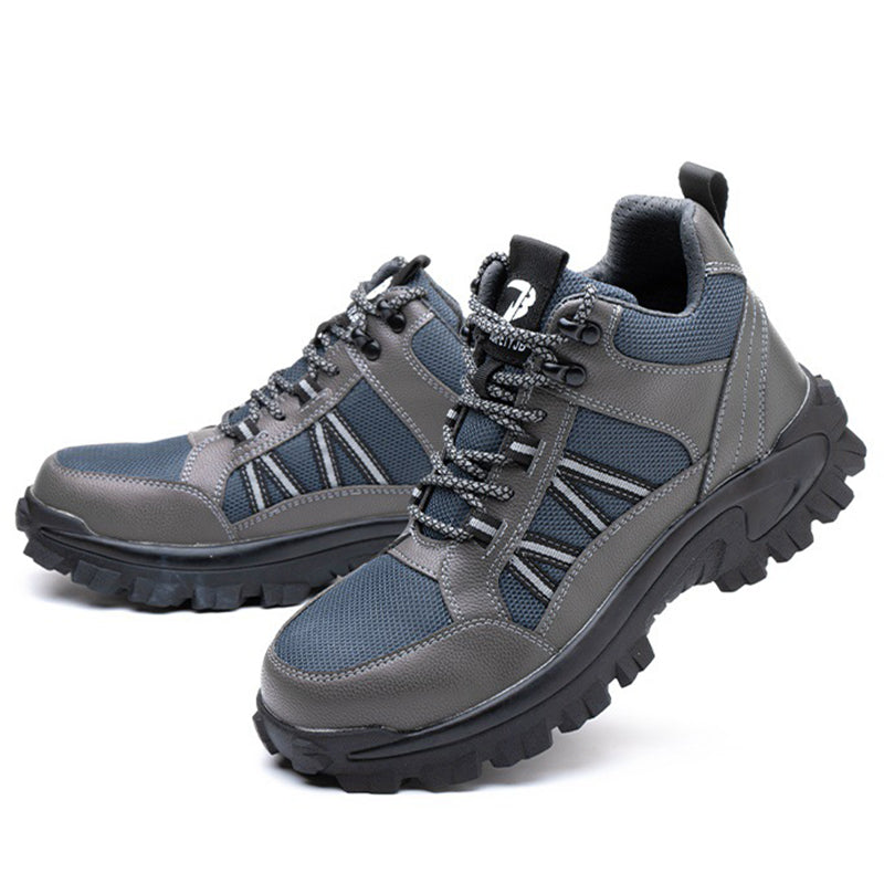 Buty robocze męskie kevlar z noskiem stalowym - oddychające i antypoślizgowe
