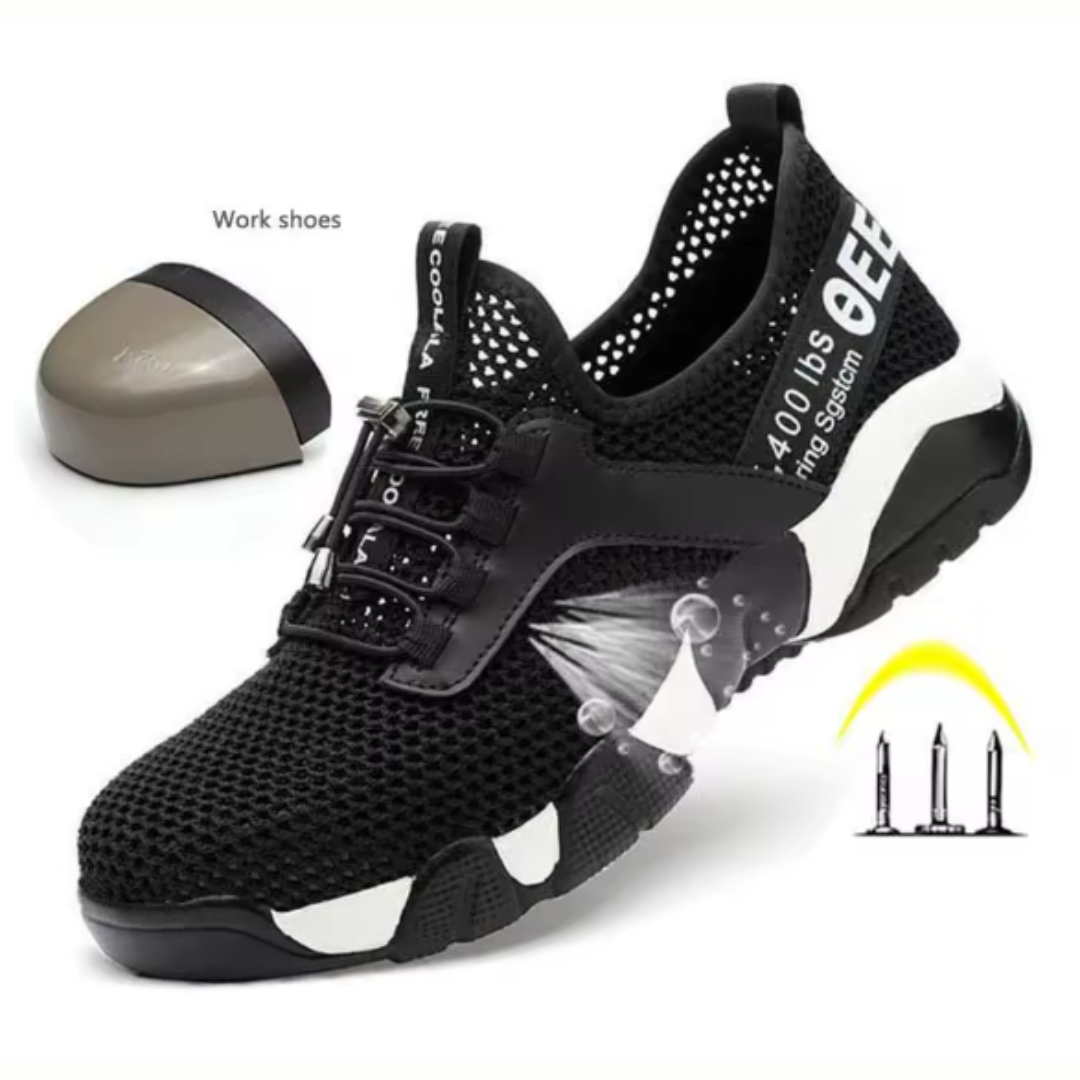 Buty robocze męskie z noskiem stalowym - lekkie, oddychające i trwałe
