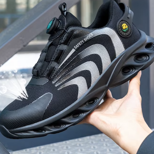 Buty robocze męskie z noskiem stalowym i zapięciem obrotowym - wygodne i bezpieczne
