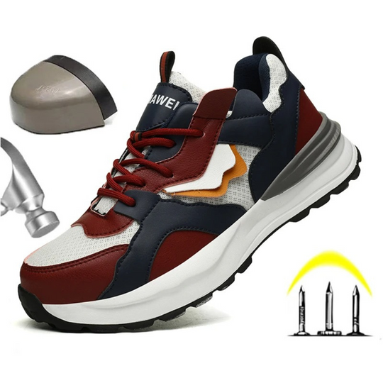 Buty robocze męskie z noskiem stalowym - lekkie, oddychające i antypoślizgowe