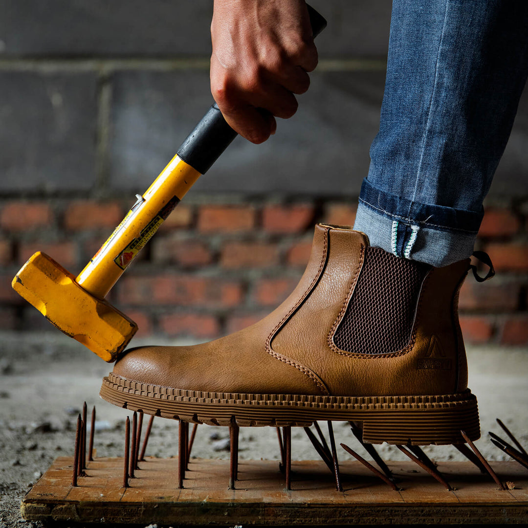 Wodoodporne Buty Wsuwane – Męskie Buty Ze Stalowymi Noskami