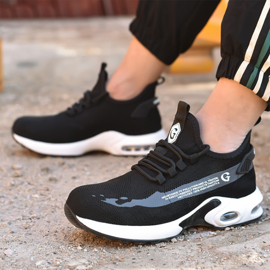 Buty robocze S1P z noskiem z metalu dla mężczyzn – lekkie z przewiewną cholewką