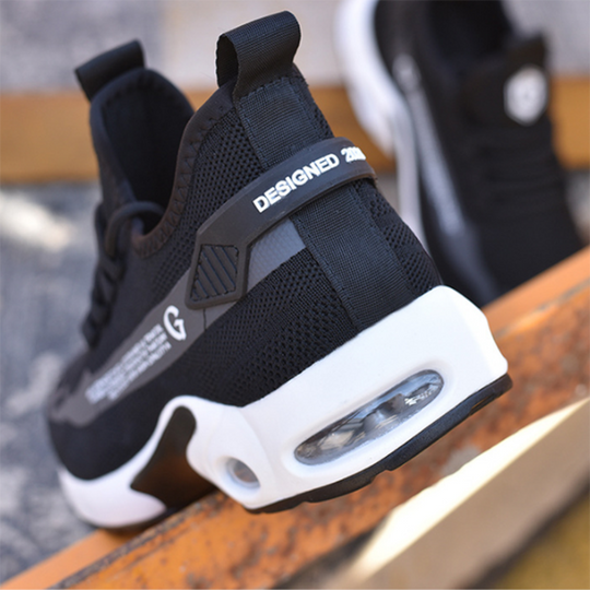 Buty robocze S1P z noskiem z metalu dla mężczyzn – lekkie z przewiewną cholewką